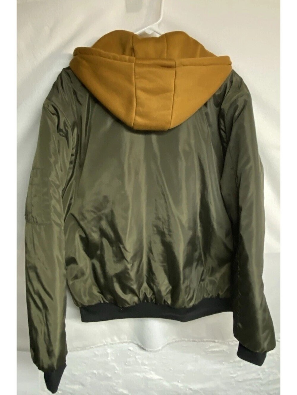 Men's Green And Brown Hooded Jacket with Inner Layers Size X-LARGE - Picture 2 of 9